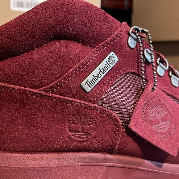 Timberland Field Boots F/L WP burgundy suede new waterproof Mens Size 10.5 - Picture 9 of 16